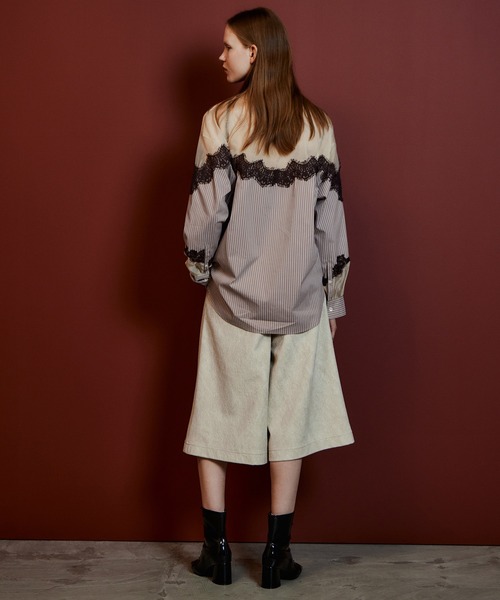 MAISON SPECIAL(メゾンスペシャル)の「【PRE-ORDER】Lingerie Shirt/ランジェリーシャツ(シャツ/ブラウス・レディース・ブルー/ピンク/キャメル・FREE)」の13枚目の写真