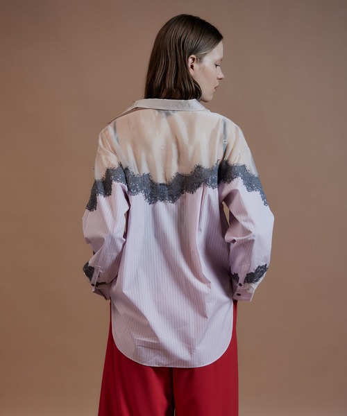 MAISON SPECIAL(メゾンスペシャル)の「【PRE-ORDER】Lingerie Shirt/ランジェリーシャツ(シャツ/ブラウス・レディース・ブルー/ピンク/キャメル・FREE)」の17枚目の写真