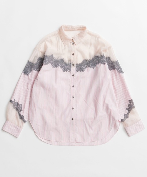 MAISON SPECIAL(メゾンスペシャル)の「【PRE-ORDER】Lingerie Shirt/ランジェリーシャツ(シャツ/ブラウス・レディース・ブルー/ピンク/キャメル・FREE)」の19枚目の写真