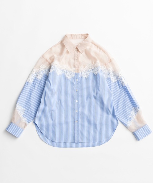 MAISON SPECIAL(メゾンスペシャル)の「【PRE-ORDER】Lingerie Shirt/ランジェリーシャツ(シャツ/ブラウス・レディース・ブルー/ピンク/キャメル・FREE)」の21枚目の写真