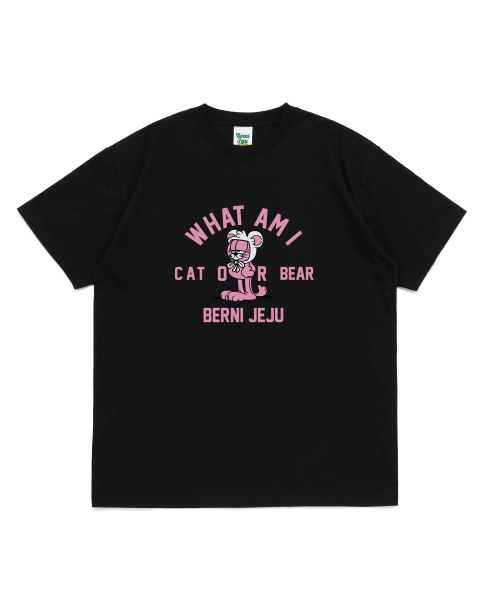 BERNI(ベルニ)の「ジェジュ ワット エム アイ 半袖Tシャツ (ブラック)(Tシャツ/カットソー・レディース・その他・SMALL/MEDIUM/LARGE/X-LARGE/2XL)」の1枚目の写真