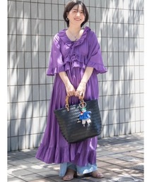 コットンローンラッフルフリルドレス