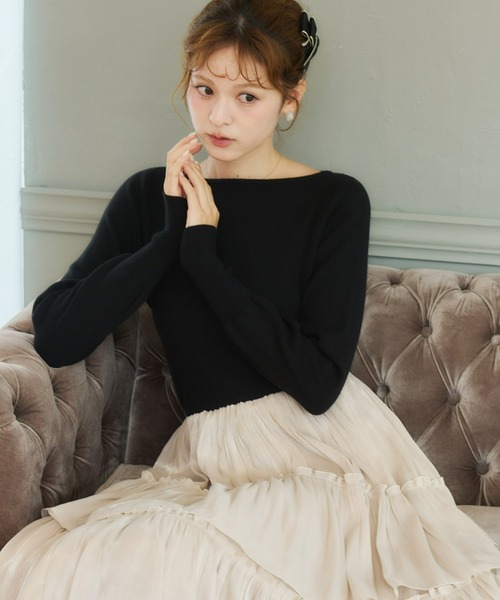 Olu.(オルドット)の「ボートネックドッキングワンピース(ワンピース・レディース・ブラック×ベージュ/グレー×ホワイト/ブラック×ホワイト・0/1)」の17枚目の写真