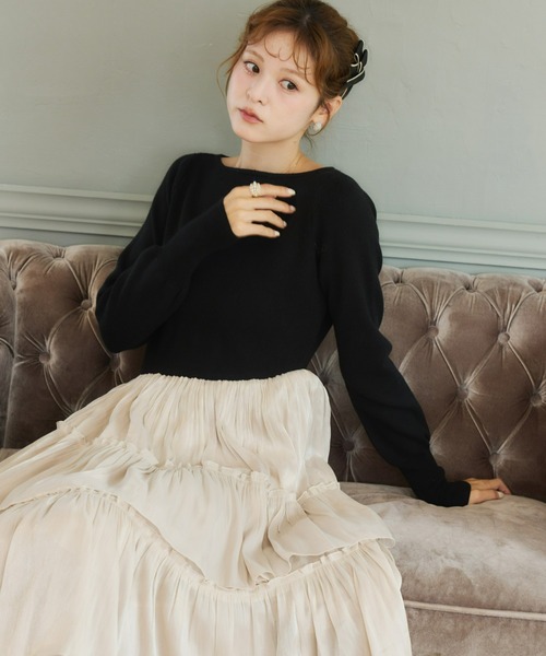 Olu.(オルドット)の「ボートネックドッキングワンピース(ワンピース・レディース・ブラック×ベージュ/グレー×ホワイト/ブラック×ホワイト・0/1)」の13枚目の写真