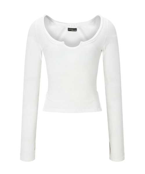 PLEASENOFOLLOW(プリーズノーフォロー)の「Tia Long Sleeve Top (Ivory)(Tシャツ/カットソー・レディース・その他・FREE)」の2枚目の写真
