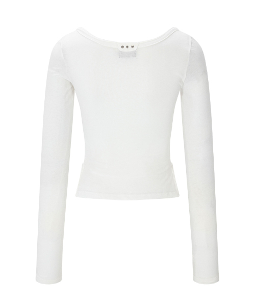 PLEASENOFOLLOW(プリーズノーフォロー)の「Tia Long Sleeve Top (Ivory)(Tシャツ/カットソー・レディース・その他・FREE)」の3枚目の写真