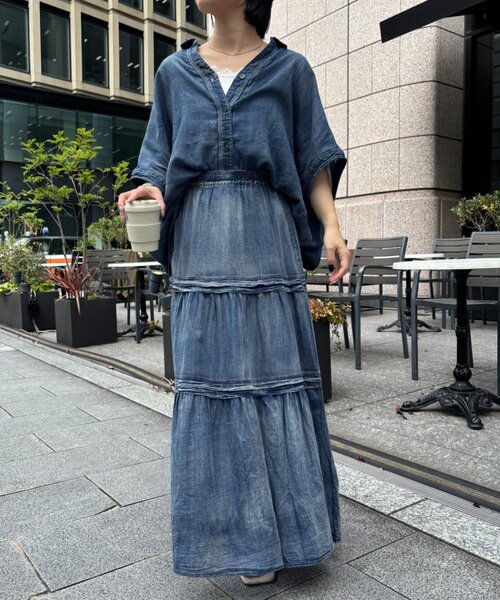 Jena espace merveilleux(ジェナ エスパスメルヴェイユ)の「レースキャミ(Tシャツ/カットソー・レディース・グレー/オフホワイト/ブラック・FREE)」の7枚目の写真