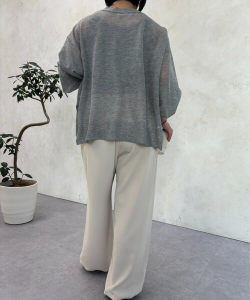 Jena espace merveilleux(ジェナ エスパスメルヴェイユ)の「レースキャミ(Tシャツ/カットソー・レディース・グレー/オフホワイト/ブラック・FREE)」の15枚目の写真