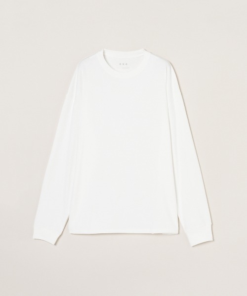 three dots(スリードッツ)の「ピマタイトゲージ ロングスリーブクルーネック(Tシャツ/カットソー・メンズ・ブラック/ホワイト系その他・SMALL/MEDIUM)」の2枚目の写真