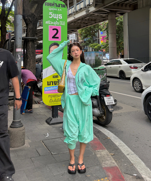 WAVEGIRL（ウェーブガール）の「Single Wave Pants-Mint（スウェットパンツ・レディース・ミント・FREE）」の3枚目の写真