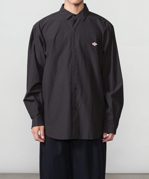 DANTON(ダントン)の「DANTON | タイプライター レギュラーカラー長袖シャツ MEN(シャツ/ブラウス・メンズ・ネイビー/グレイッシュベージュ・42/40/38)」の10枚目の写真