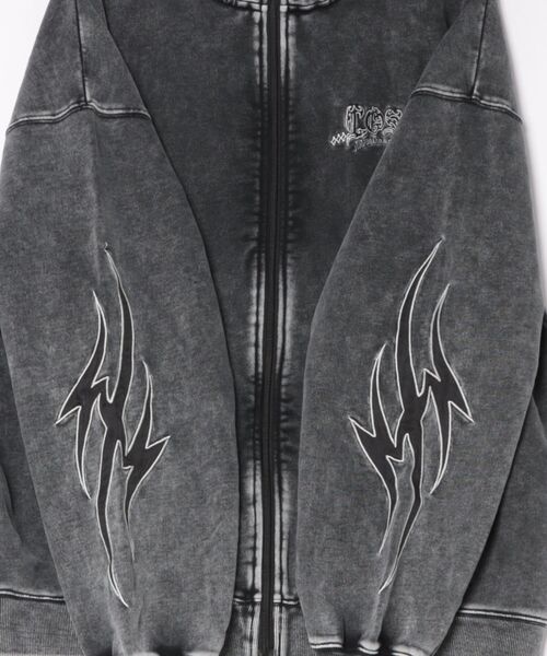 lost（ロスト）の「lost/ロスト ジップアップ スウェット LM6F-1104（スウェット・メンズ・ブラック/アッシュグレー・M/L/XL）」の4枚目の写真