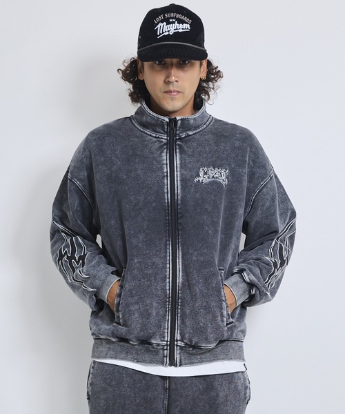 lost（ロスト）の「lost/ロスト ジップアップ スウェット LM6F-1104（スウェット・メンズ・ブラック/アッシュグレー・M/L/XL）」の5枚目の写真
