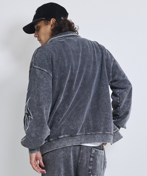 lost（ロスト）の「lost/ロスト ジップアップ スウェット LM6F-1104（スウェット・メンズ・ブラック/アッシュグレー・M/L/XL）」の6枚目の写真