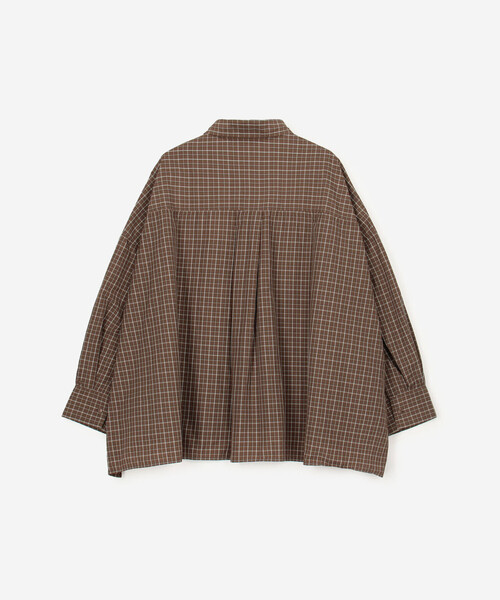 DANTON(ダントン)の「DANTON | ナイロンタフタ レギュラーカラー長袖シャツ WOMEN(シャツ/ブラウス・レディース・ブラウン系その他/ブラック系その他・36)」の4枚目の写真