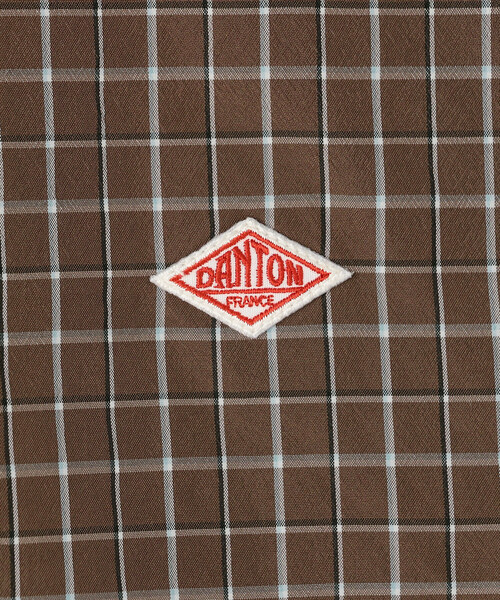 DANTON(ダントン)の「DANTON | ナイロンタフタ レギュラーカラー長袖シャツ WOMEN(シャツ/ブラウス・レディース・ブラウン系その他/ブラック系その他・36)」の8枚目の写真