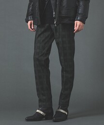 5351 POUR LES HOMMES | 【セットアップ対応】グレンチェック フロック テーパード スラックス(スラックス)