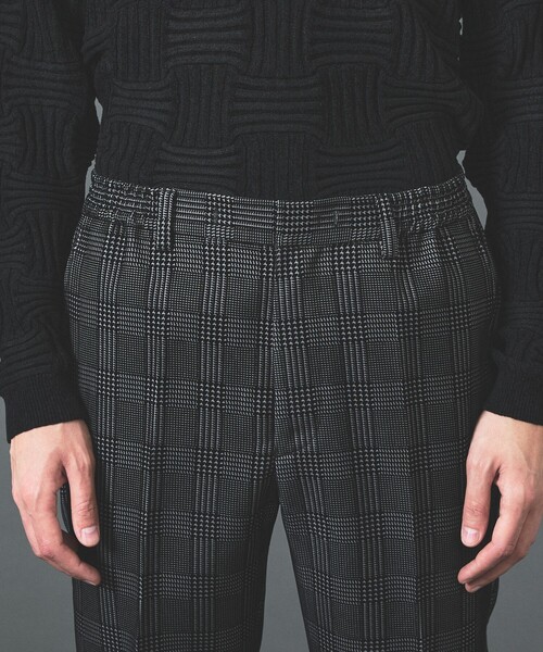 5351 POUR LES HOMMES(ゴーサンゴーイチプールオム)の「【セットアップ対応】グレンチェック フロック テーパード スラックス(スラックス・メンズ・ブラック/グレー・48/50/46/44)」の6枚目の写真