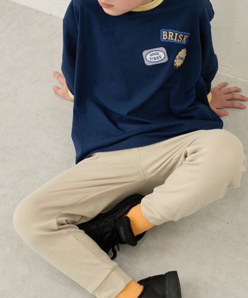 pairmanon(ペアマノン)の「【80-130cm】ストレッチ アソートレギンスパンツ(レギンス/スパッツ・キッズ・ブラウン/ホワイト系その他2/ベージュ/ホワイト系その他3/ホワイト系その他4/ライトパープル/ライトブルー/ベージュ系その他/ホワイト系その他/ブルー系その他/ブラウン系その他/ブラック系その他/ピンク・120/110/80/100/130/90)」の14枚目の写真