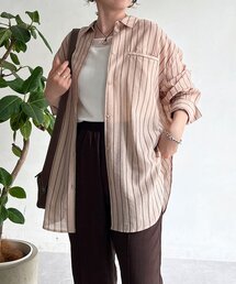 シアーストライプシャツ