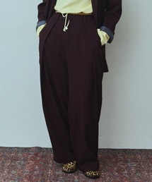 WIDE TUCK TROUSERS