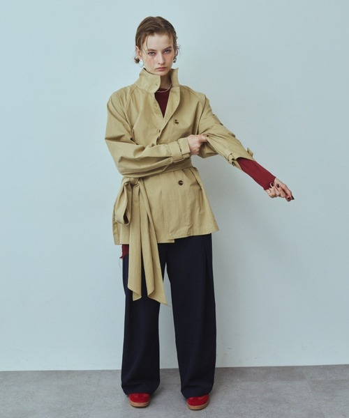 RiC(リック)の「WIDE TUCK TROUSERS(スラックス・レディース・ネイビー/ワイン/チェック・M/S)」の11枚目の写真