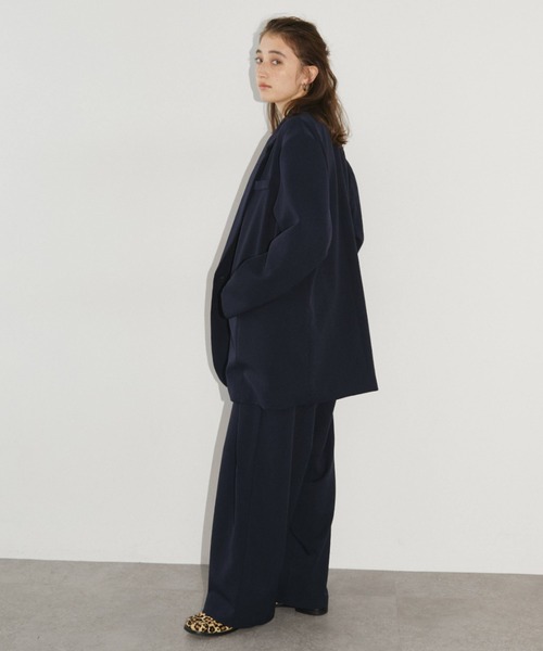 RiC(リック)の「WIDE TUCK TROUSERS(スラックス・レディース・ネイビー/ワイン/チェック・M/S)」の15枚目の写真