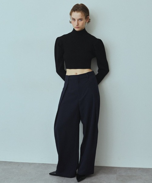 RiC(リック)の「WIDE TUCK TROUSERS(スラックス・レディース・ネイビー/ワイン/チェック・M/S)」の9枚目の写真