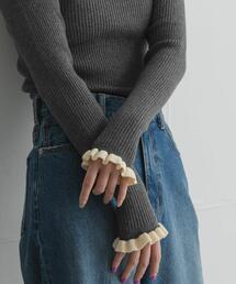 URBAN RESEARCH Sonny Label（アーバンリサーチサニーレーベル）の「静電防止フリルクルーネックリブニットプルオーバー（ニット/セーター）」