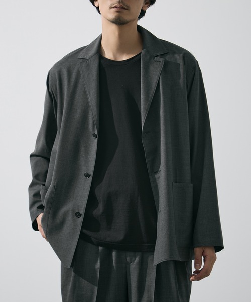 YLEVE(イレーヴ)の「【YLEVE/イレーヴ】SUPER140s WOOL TROPICAL WORK JACKET(テーラードジャケット・メンズ・ダークグレー・4/3)」の1枚目の写真