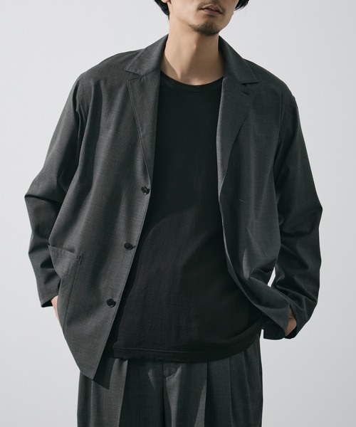 YLEVE(イレーヴ)の「【YLEVE/イレーヴ】SUPER140s WOOL TROPICAL WORK JACKET(テーラードジャケット・メンズ・ダークグレー・4/3)」の2枚目の写真