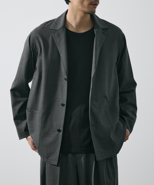YLEVE(イレーヴ)の「【YLEVE/イレーヴ】SUPER140s WOOL TROPICAL WORK JACKET(テーラードジャケット・メンズ・ダークグレー・4/3)」の3枚目の写真