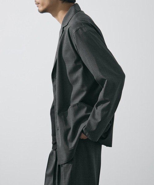 YLEVE(イレーヴ)の「【YLEVE/イレーヴ】SUPER140s WOOL TROPICAL WORK JACKET(テーラードジャケット・メンズ・ダークグレー・4/3)」の4枚目の写真