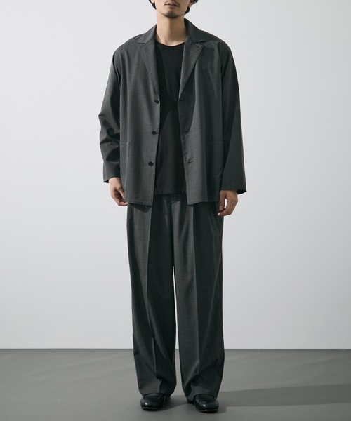YLEVE(イレーヴ)の「【YLEVE/イレーヴ】SUPER140s WOOL TROPICAL WORK JACKET(テーラードジャケット・メンズ・ダークグレー・4/3)」の6枚目の写真