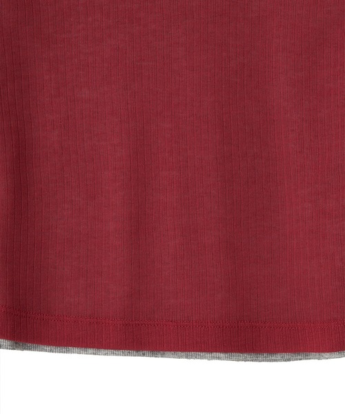 Kijun(キジュン)の「Kijun / Layered Jersey Top / 253WTPLOM02GY,253WTPLOM02RD,253WTPLOM02LVKijun / Layered Jersey Top / 253WTPLOM02GY,253WTPLOM02RD,253WTPLOM02LV 秋服 冬服(Tシャツ/カットソー・レディース・レッド・S)」の5枚目の写真