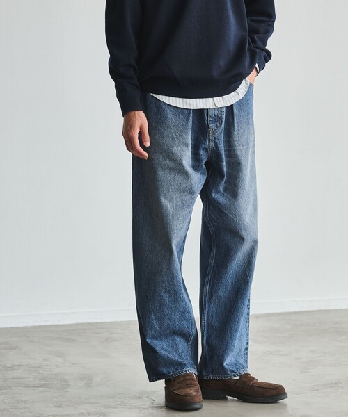 green label relaxing(グリーンレーベルリラクシング)の「FINE BASIC ヴィンテージライク スライバー デニム パンツ W4(デニムパンツ・メンズ・コバルトブルー・XL/M/L/S)」の1枚目の写真
