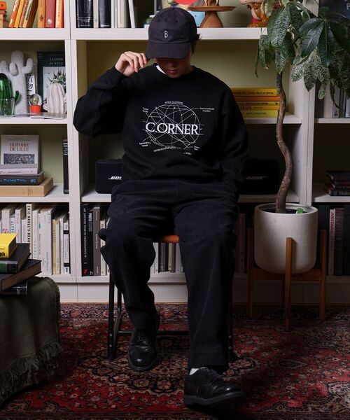 FFEIN(フェイン)の「*新色追加【FFEIN(フェイン)】ヘビーウエイトサークルロゴスウェット / 裏起毛 スウェット クルーネック ワンポイント プリント(スウェット・メンズ・ブラック/ブラウン/ネイビー/アッシュグレー/ワイン・SMALL/LARGE/MEDIUM)」の7枚目の写真