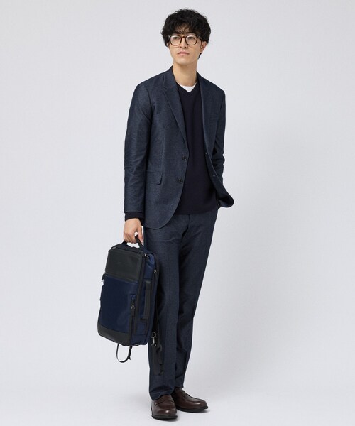 TAKEO KIKUCHI(タケオキクチ)の「【日本製】メッシュ ジャージ Vネック プルオーバー(スウェット・メンズ・オフホワイト・04/03/02)」の8枚目の写真