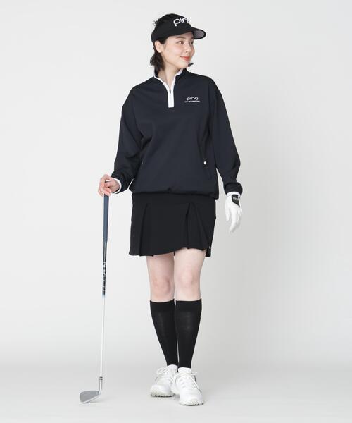 PING(ピン)の「【PING APPAREL】メッシュリバーニットハーフジップカットソー (LADIES)(スウェット・レディース・ブラック/ホワイト/ベージュ/カーキ・S/L/M/LL)」の5枚目の写真
