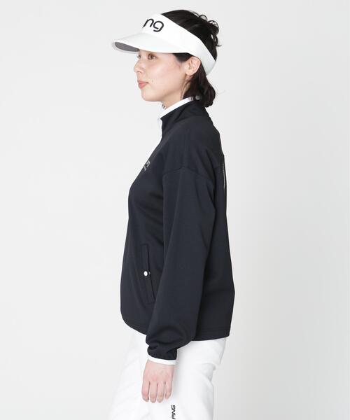 PING(ピン)の「【PING APPAREL】メッシュリバーニットハーフジップカットソー (LADIES)(スウェット・レディース・ブラック/ホワイト/ベージュ/カーキ・S/L/M/LL)」の8枚目の写真