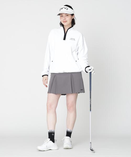 PING(ピン)の「【PING APPAREL】メッシュリバーニットハーフジップカットソー (LADIES)(スウェット・レディース・ブラック/ホワイト/ベージュ/カーキ・S/L/M/LL)」の20枚目の写真