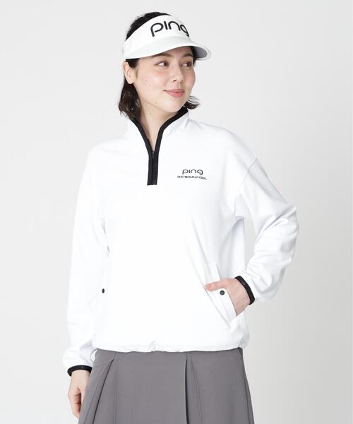 PING(ピン)の「【PING APPAREL】メッシュリバーニットハーフジップカットソー (LADIES)(スウェット・レディース・ブラック/ホワイト/ベージュ/カーキ・S/L/M/LL)」の21枚目の写真