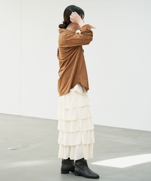 IENA（イエナ）の「フリルティアードスカート（スカート・レディース・アイボリー・38/36）」の10枚目の写真