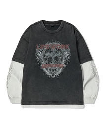 ヴィンテージフレイムレイヤード長袖Tシャツ