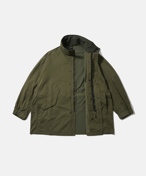 MOIF（モイフ）の「[AW26] ワイドファネルフィールドパーカー / オリーブ（その他アウター・メンズ・その他・2(M)/3(L)/1(S)）」の4枚目の写真