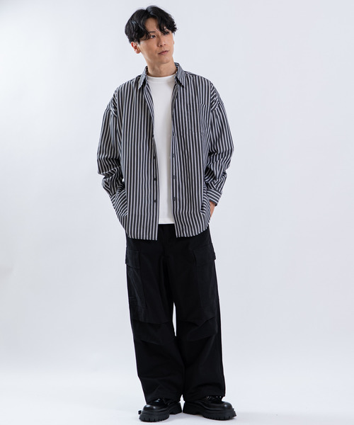 Universal Style Wear(ユニバーサルスタイルウェア)の「ワイドカーゴパンツ(カーゴパンツ・メンズ・カーキ/ブラック・LARGE/MEDIUM/SMALL)」の7枚目の写真