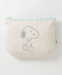 SNOOPY（スヌーピー）の「"09"≪PEANUTS≫ナイロン チェック 刺繍 ポーチ（ポーチ）」