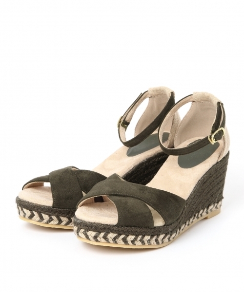 GLOBAL WORK（グローバルワーク）の「クロスジュートウエッジ/711565（サンダル・レディース・ネイビー/ブラック/カーキ/ブラウン・MEDIUM/LARGE/SMALL）」の3枚目の写真