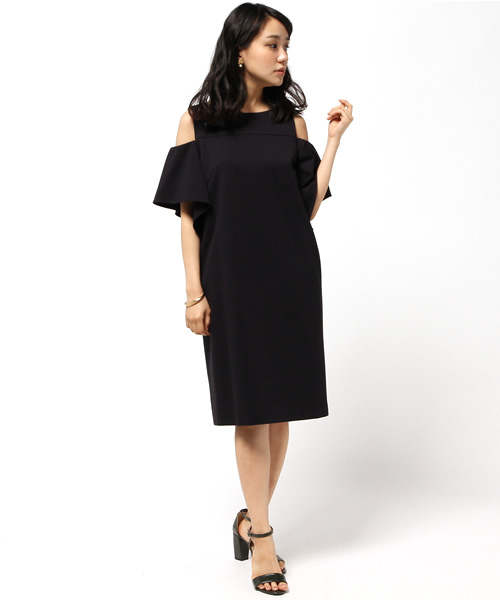 FIGARO Paris（フィガロパリ）の「ハイカウントポンチワンピース◆（ワンピース・レディース・ネイビー/ベージュ/ベージュ系その他・36/38）」の15枚目の写真