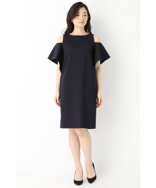 FIGARO Paris（フィガロパリ）の「ハイカウントポンチワンピース◆（ワンピース・レディース・ネイビー/ベージュ/ベージュ系その他・36/38）」の16枚目の写真